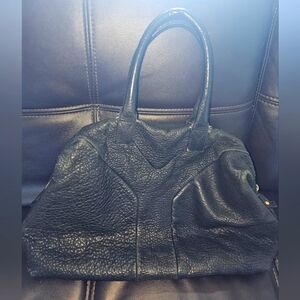 Yves Saint Laurent Textured Black Shoulder Bag